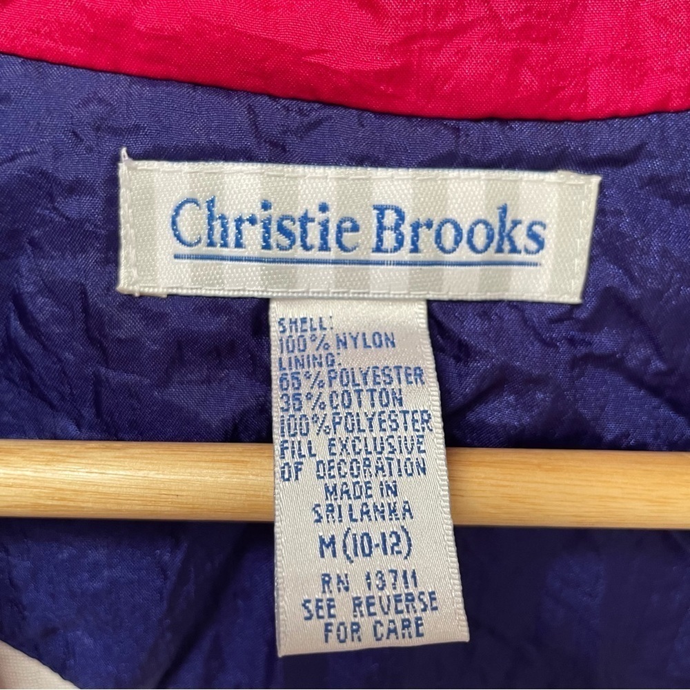 Christie Brooks Vintage 80s 90s Pink Purple Windbreaker Jacket Girls M 10-12 - Picture 8 of 8